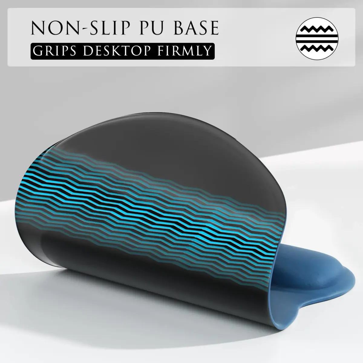 MROCO Ergonomic Mouse Pad with Gel Wrist Rest, 24cm x 20.5cm (9.4 x 8.1 in) | Smooth Lycra Surface & Non-Slip Base - view 6