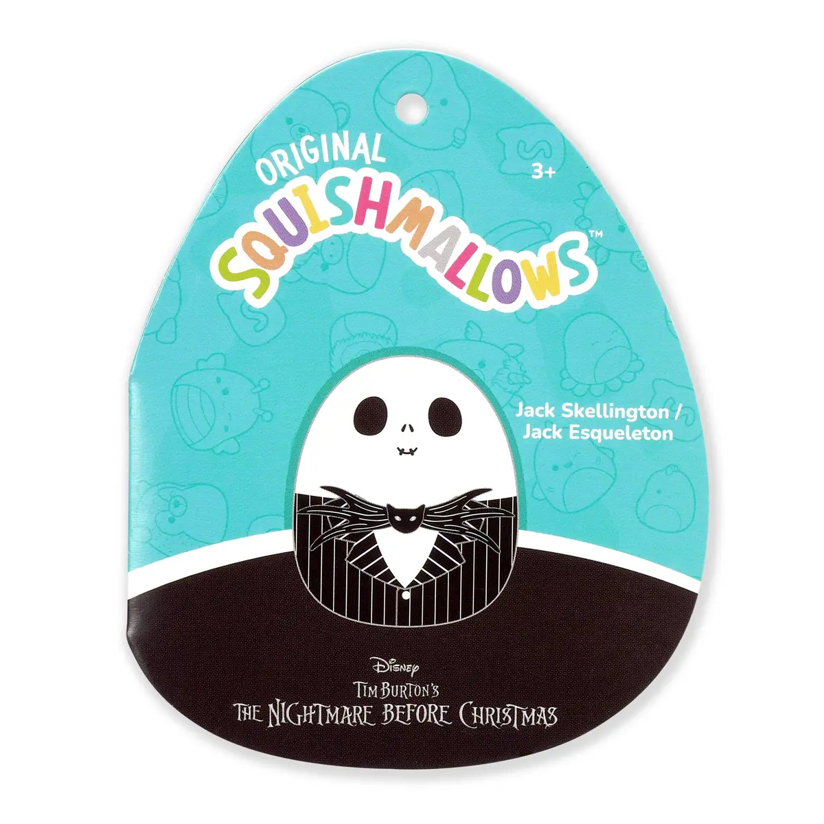 Squishmallows Original Jack Skellington & Sally Clip 2-Pack 7.1cm (3.5in) | Disney Nightmare Before Christmas Plush Toy - view 2