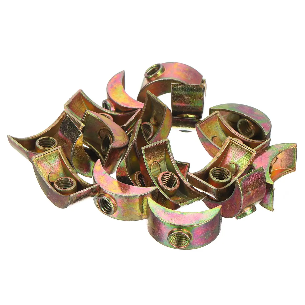 uxcell M6 Half Moon Spacer Connector 20pcs | Zinc Alloy Bronze M6 x 24mm (0.94") - main product image