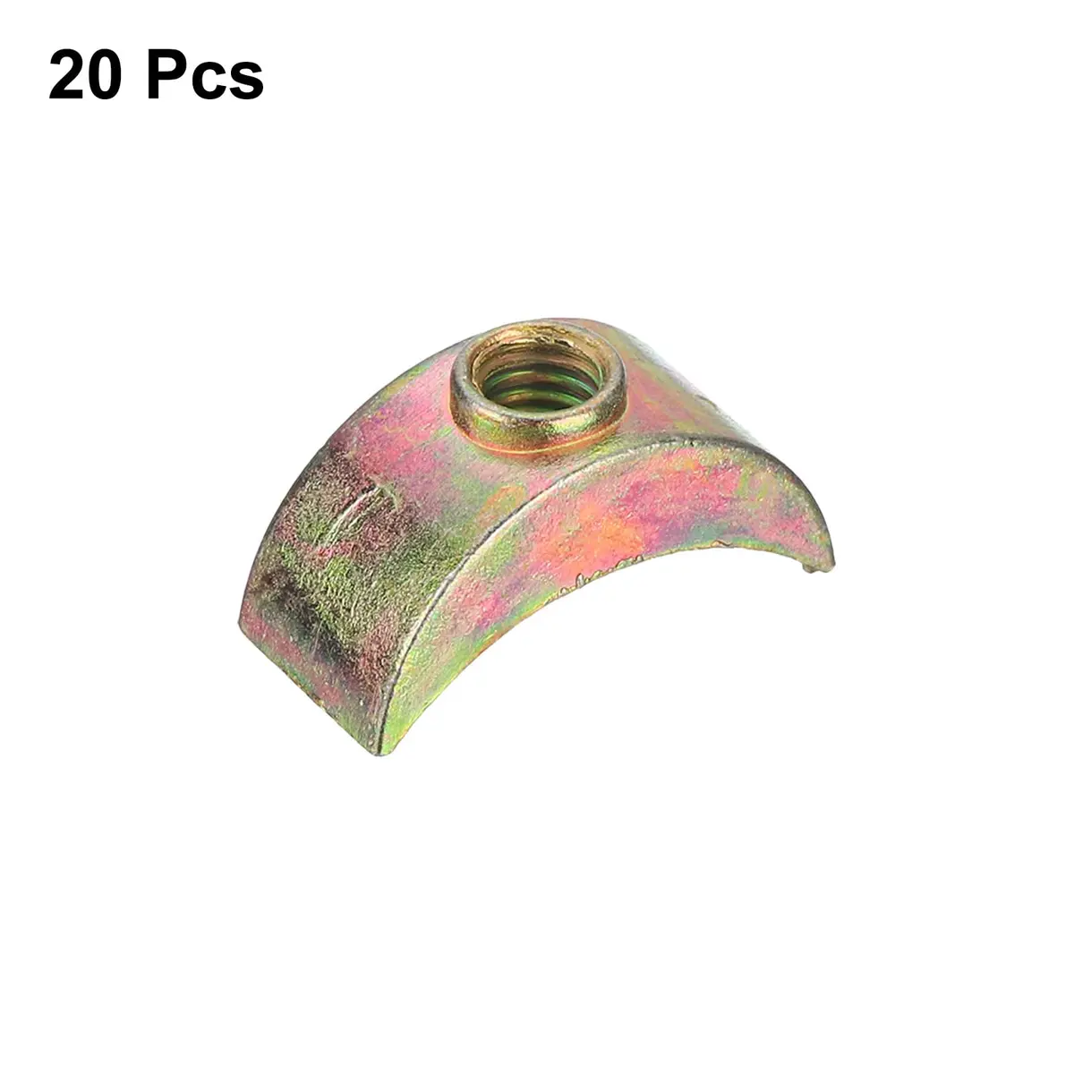 uxcell M6 Half Moon Spacer Connector 20pcs | Zinc Alloy Bronze M6 x 24mm (0.94") - view 3
