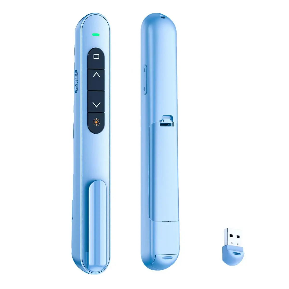 QUI Presentation Clicker with Volume Control, Wireless Presenter Remote | 328ft Range - main product image