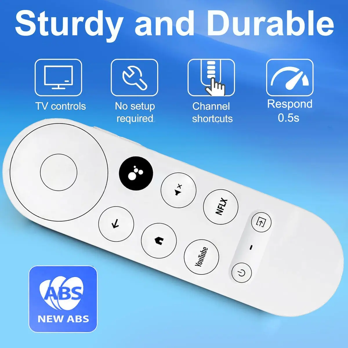 Dayume Voice Remote Control for Google Chromecast 4K TV | Compatible with G9N9N & GA01920-US (Snow) (70-120c) - view 7