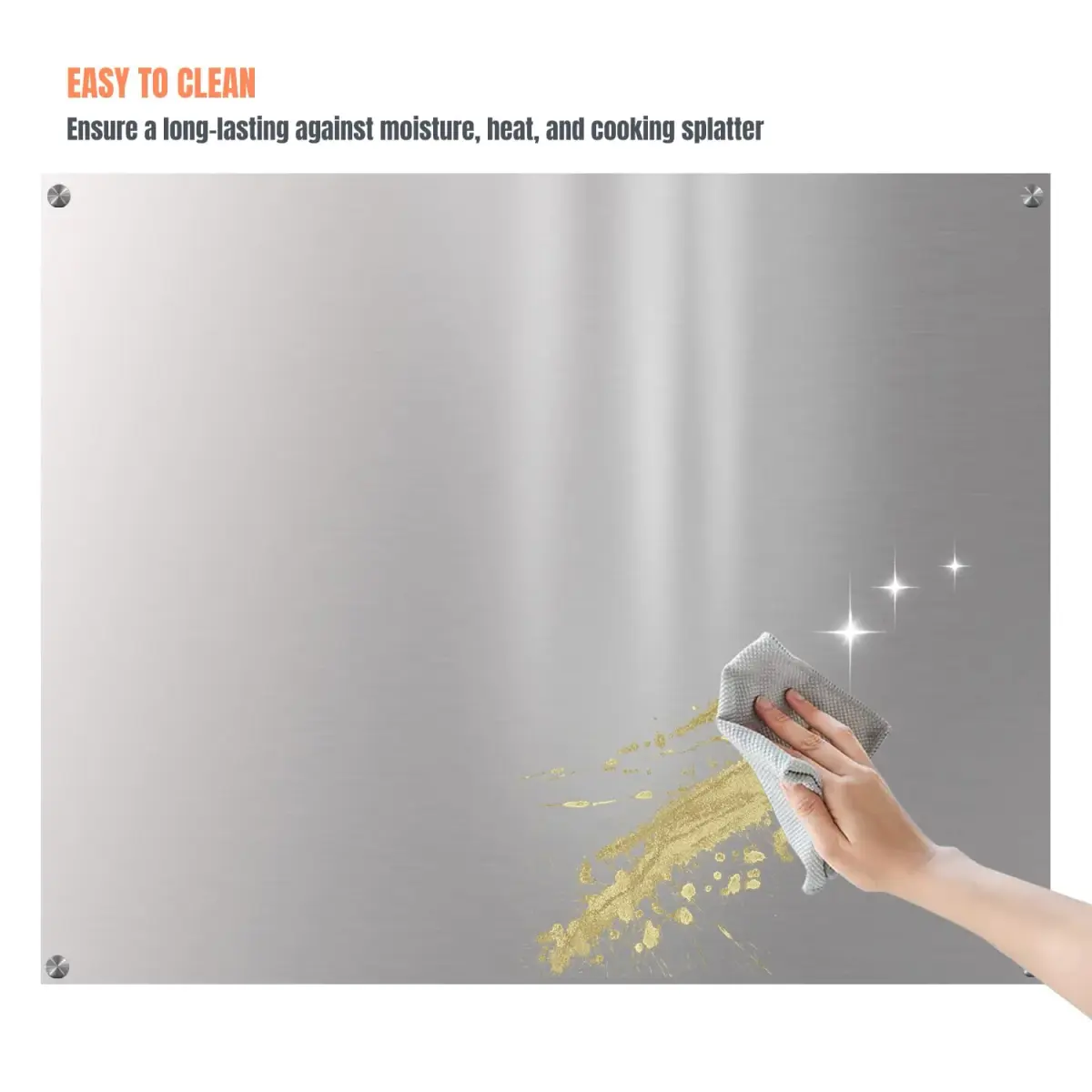 TUTU Stainless Steel Stove Backsplash 24" x 30" | Magnetic Metal Panel for Kitchen Walls - view 2