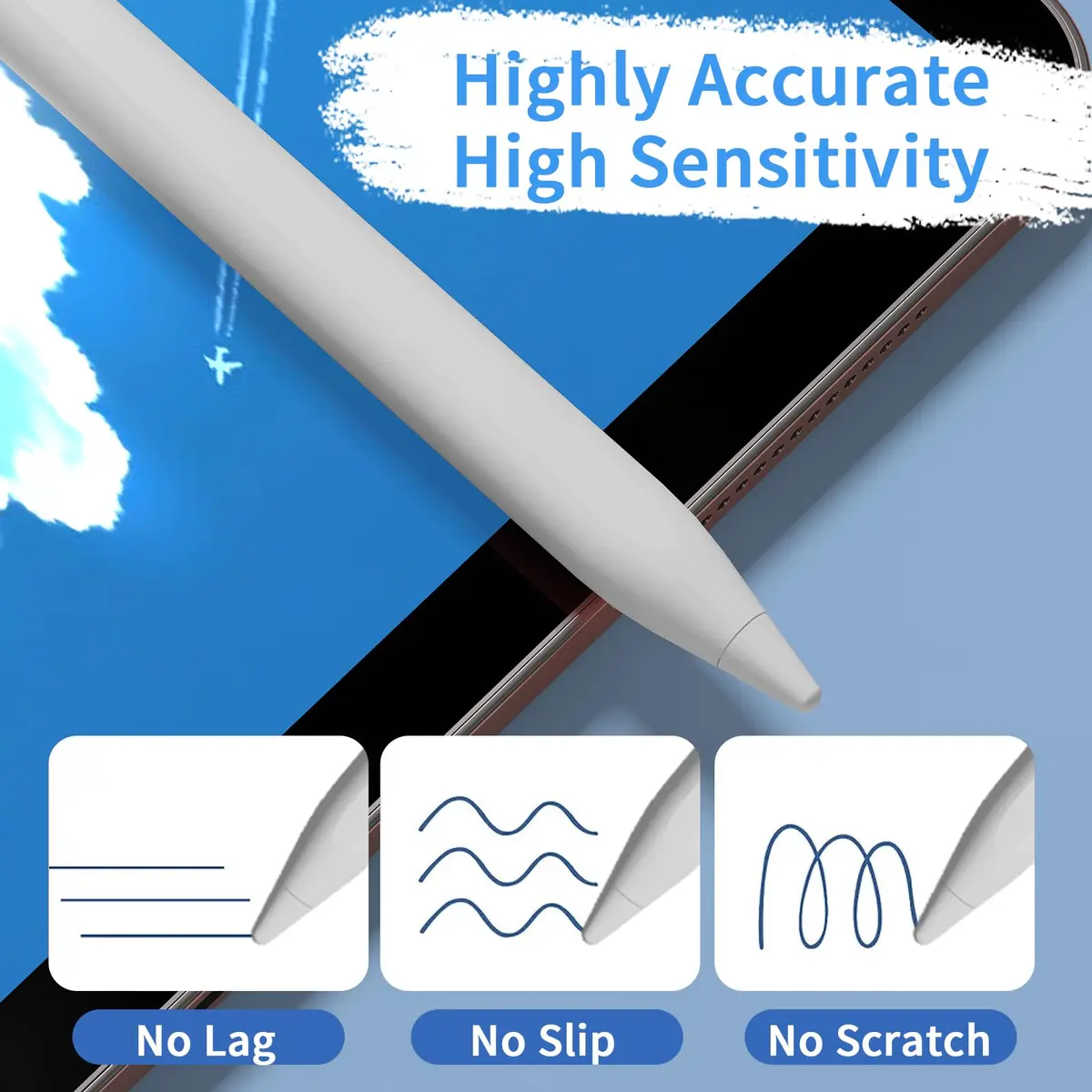 JXYHMY Stylus Pens for Touch Screens | Universal Fine Point iPad Pencil, Magnetic & Quick Charge (0.041kg, 1 Pack) - view 5