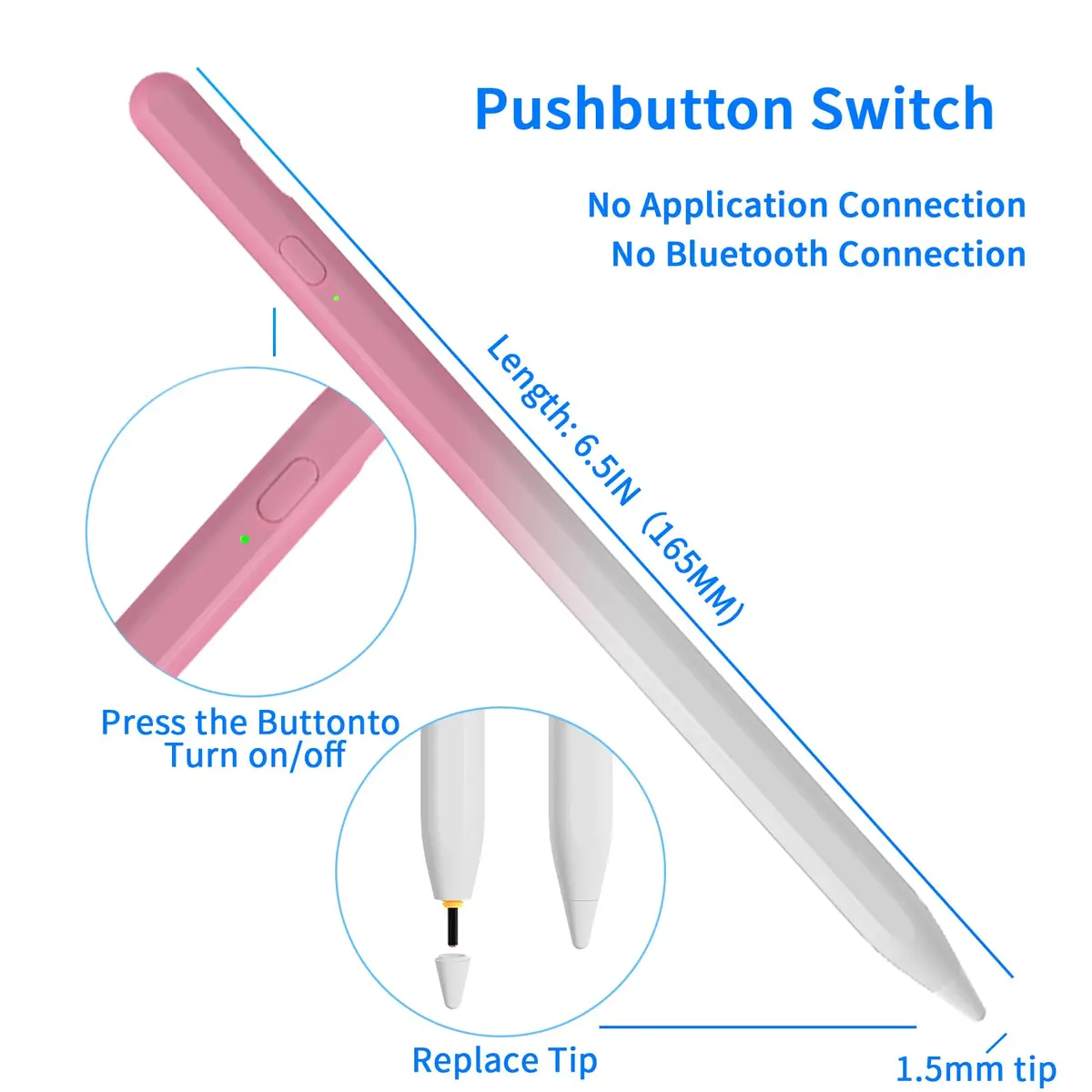 JXYHMY Stylus Pens for Touch Screens | Universal Fine Point iPad Pencil, Magnetic & Quick Charge (0.041kg, 1 Pack) - view 3