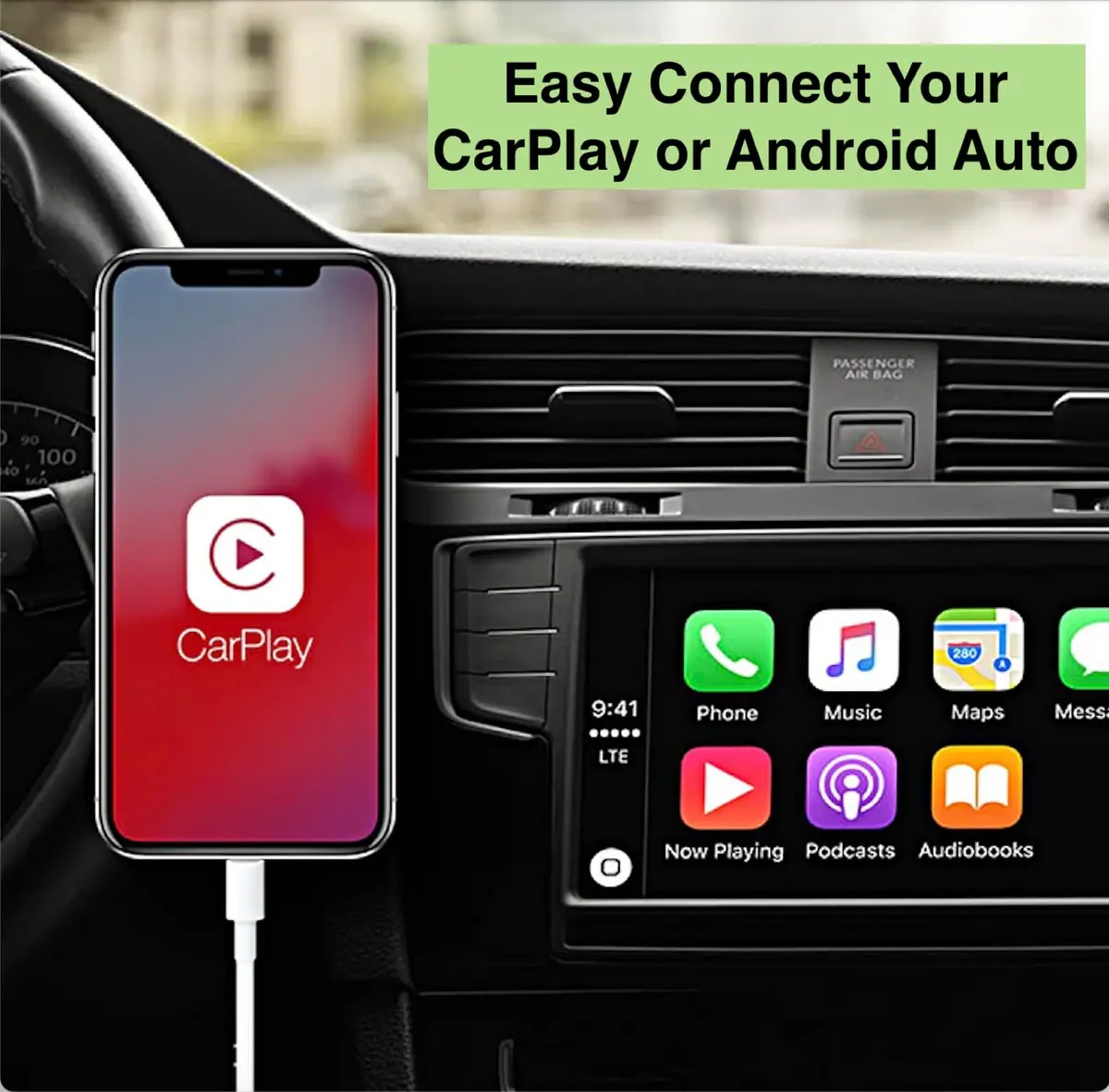 TOP-UP Short USB C Cable 1.15FT | 2 Pack, USB A to USB C CarPlay Cord, Fast Charging & Data Sync - view 2