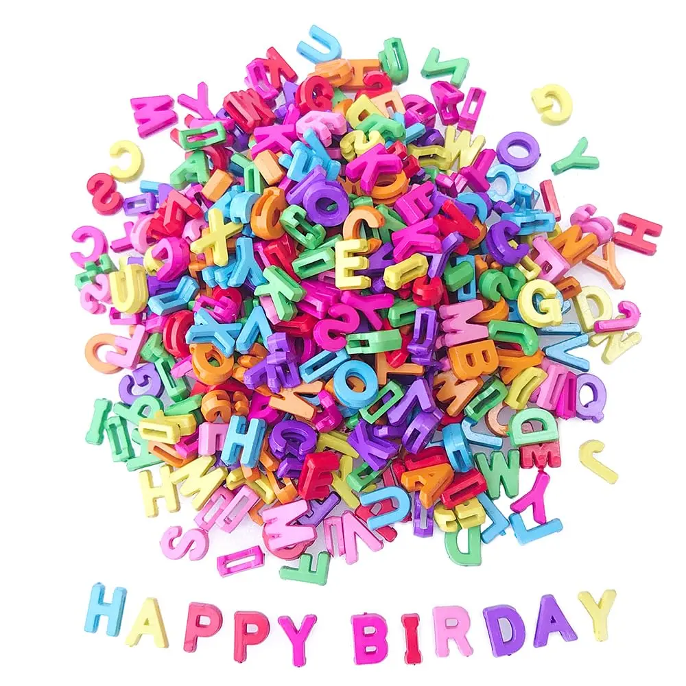 YuSheng Big Alphabet Letter Beads for Jewelry Making | 12mm Plastic Letters for DIY Crafts - view 7