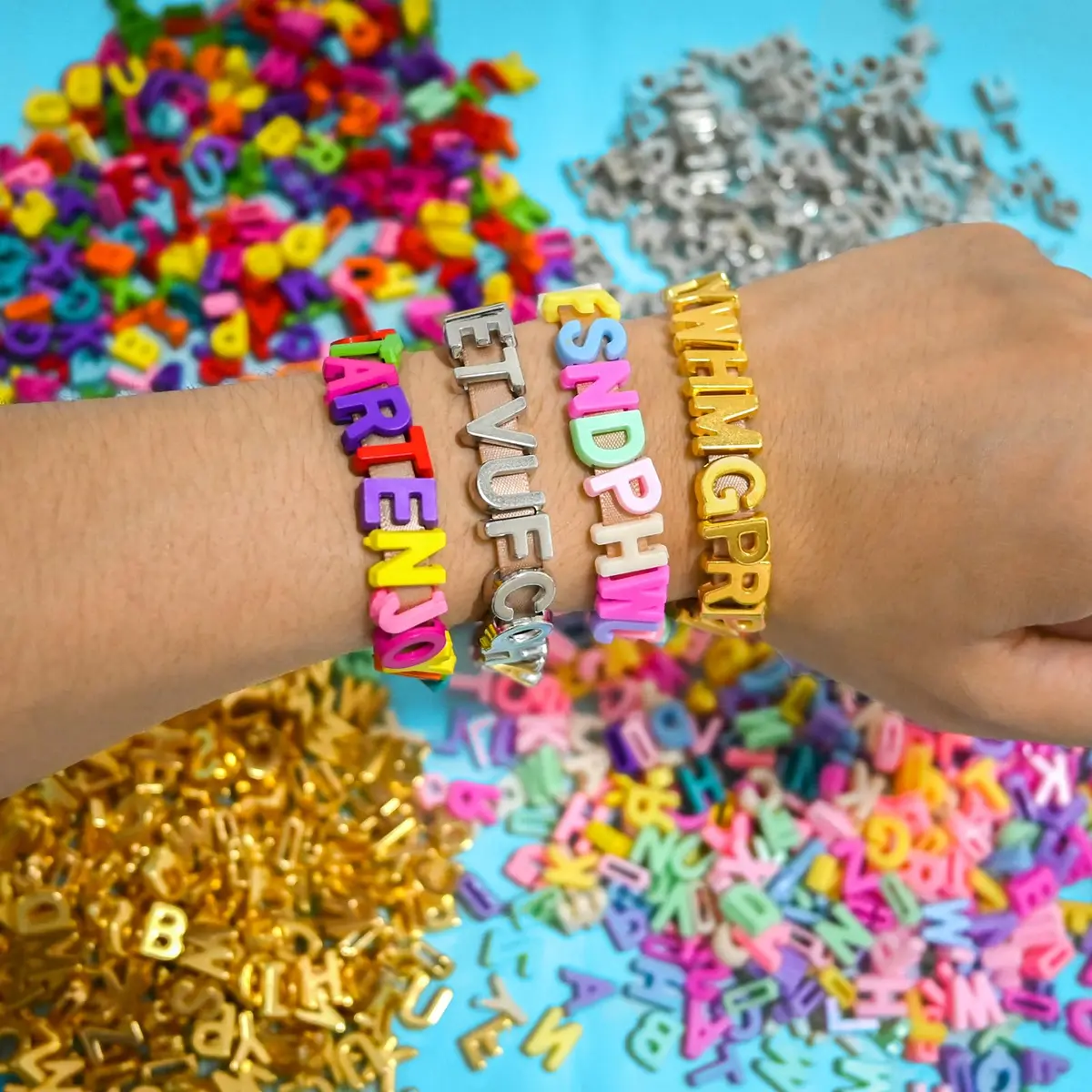 YuSheng Big Alphabet Letter Beads for Jewelry Making | 12mm Plastic Letters for DIY Crafts - view 8
