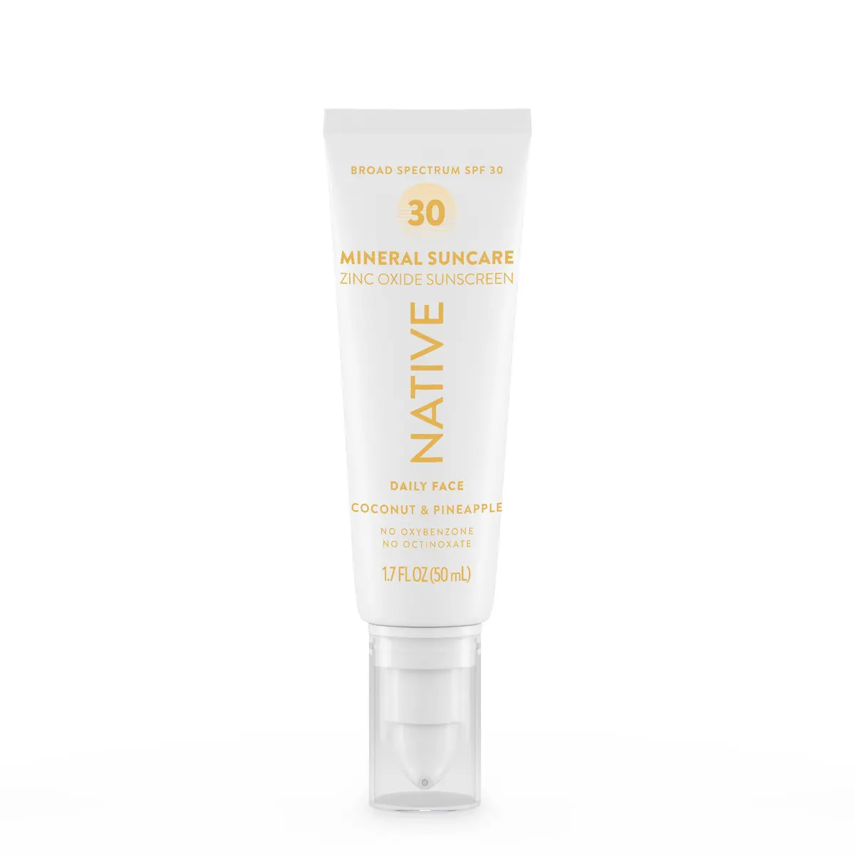 Native Sunscreen SPF 30 with Zinc Oxide, Pineapple & Coconut Scent, 48g (1.7 oz) | Dermatologist Tested for Sensitive Skin - main product image