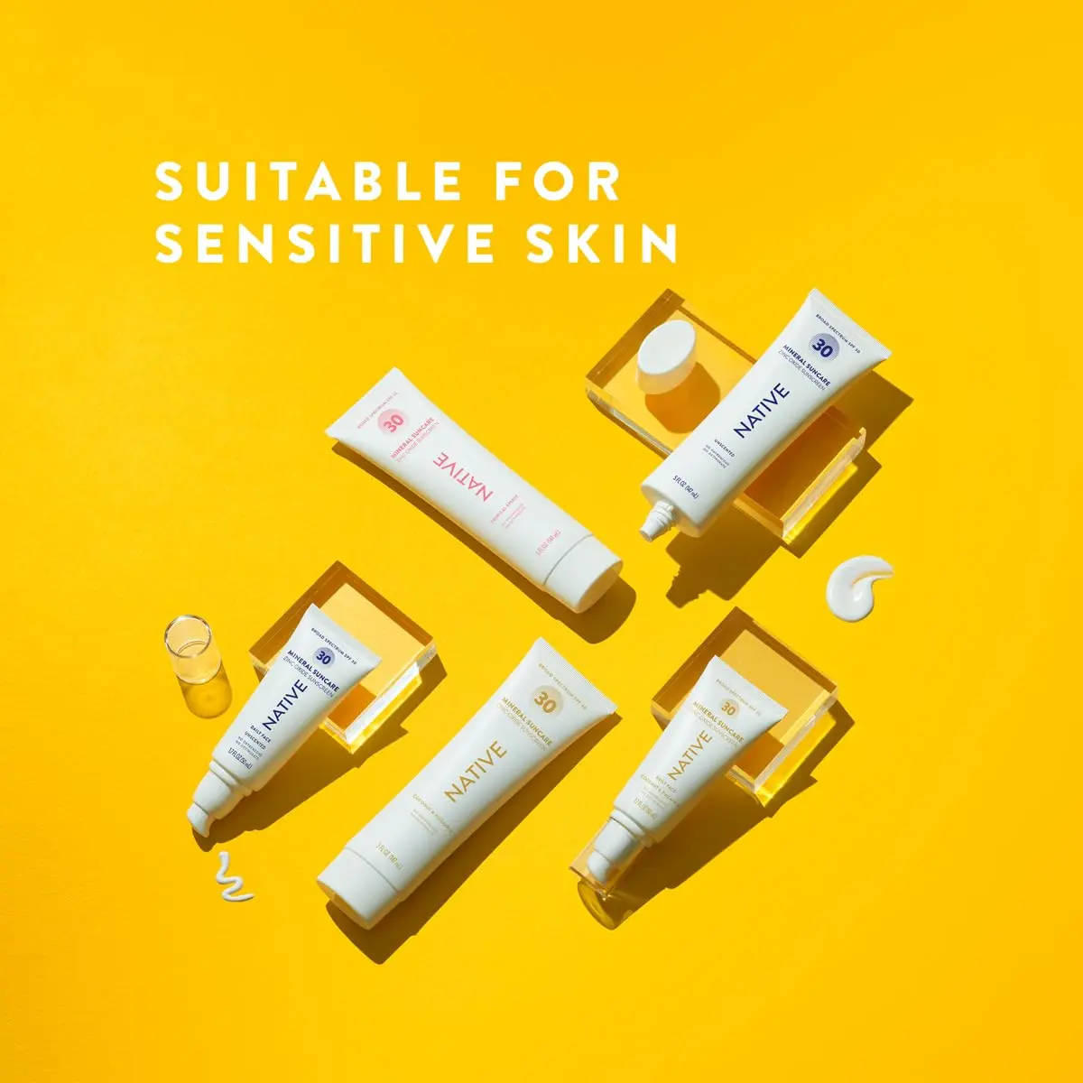 Native Sunscreen SPF 30 with Zinc Oxide, Pineapple & Coconut Scent, 48g (1.7 oz) | Dermatologist Tested for Sensitive Skin - view 6