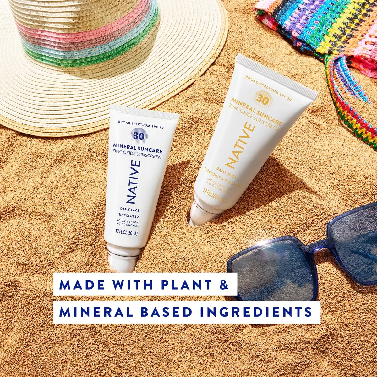 Native Sunscreen SPF 30 with Zinc Oxide, Pineapple & Coconut Scent, 48g (1.7 oz) | Dermatologist Tested for Sensitive Skin - view 4