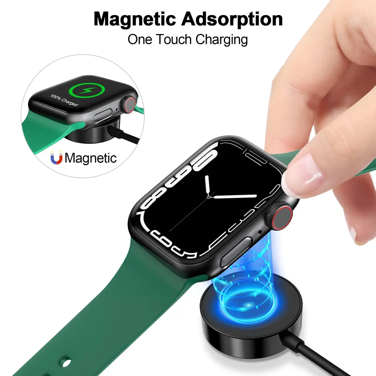 xiwxi Apple Watch Magnetic USB C Charger 2.0M | Fast & Safe Wireless Charging - view 5
