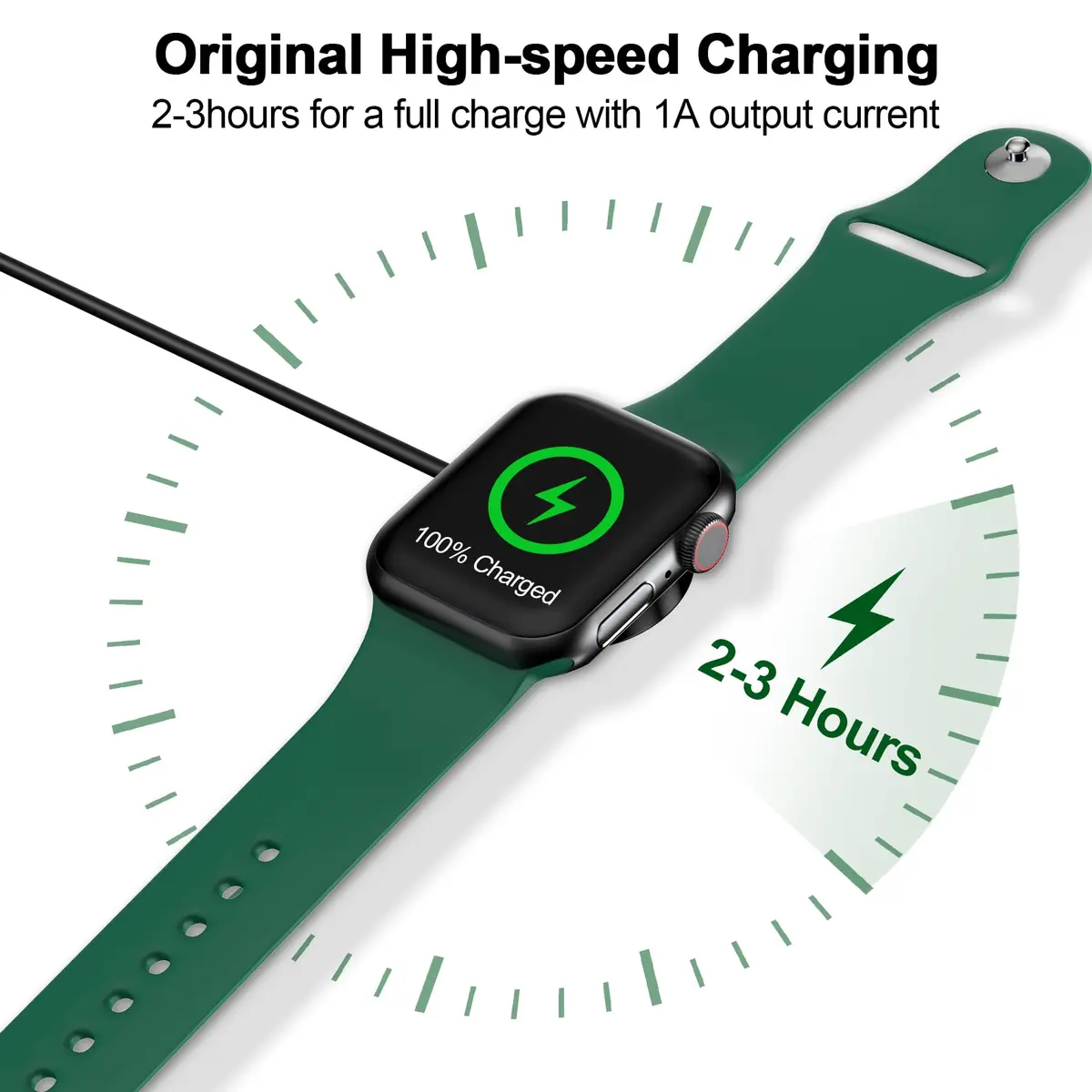 xiwxi Apple Watch Magnetic USB C Charger 2.0M | Fast & Safe Wireless Charging - view 3