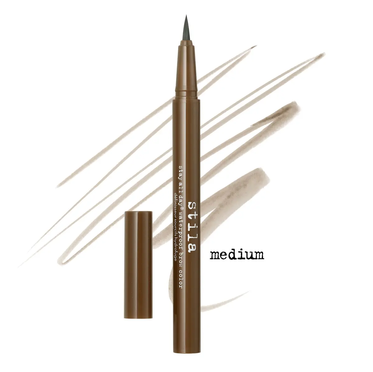 Stila Stay All Day Waterproof Brow Color, Brush Tip (Medium) | 24-Hour Smudge & Sweat Proof, Natural Finish - view 2