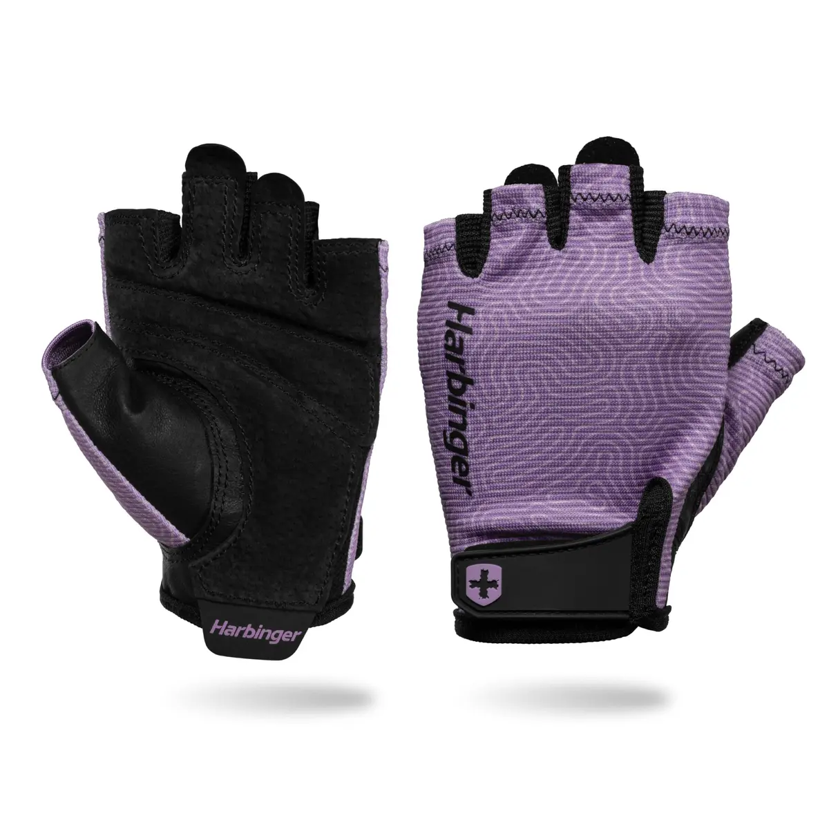 Harbinger Power Gloves 3.0 - Durable Half Finger Weightlifting Gloves with Adjustable Wrist, Breathable Leather Palm, Women's - main product image