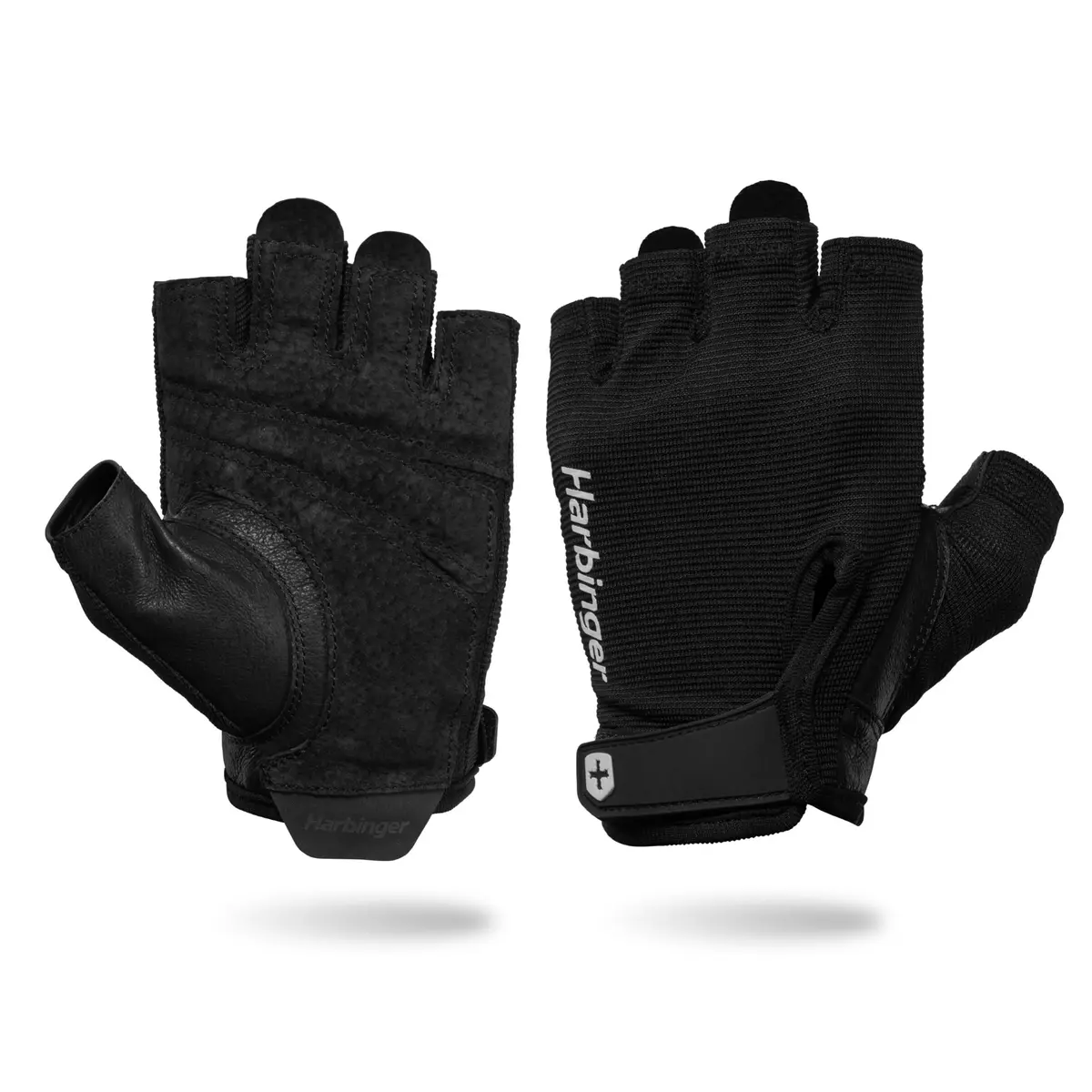 Harbinger Power Gloves 3.0 - Durable Half Finger Weightlifting Gloves with Adjustable Wrist, Breathable Leather Palm, Small - main product image