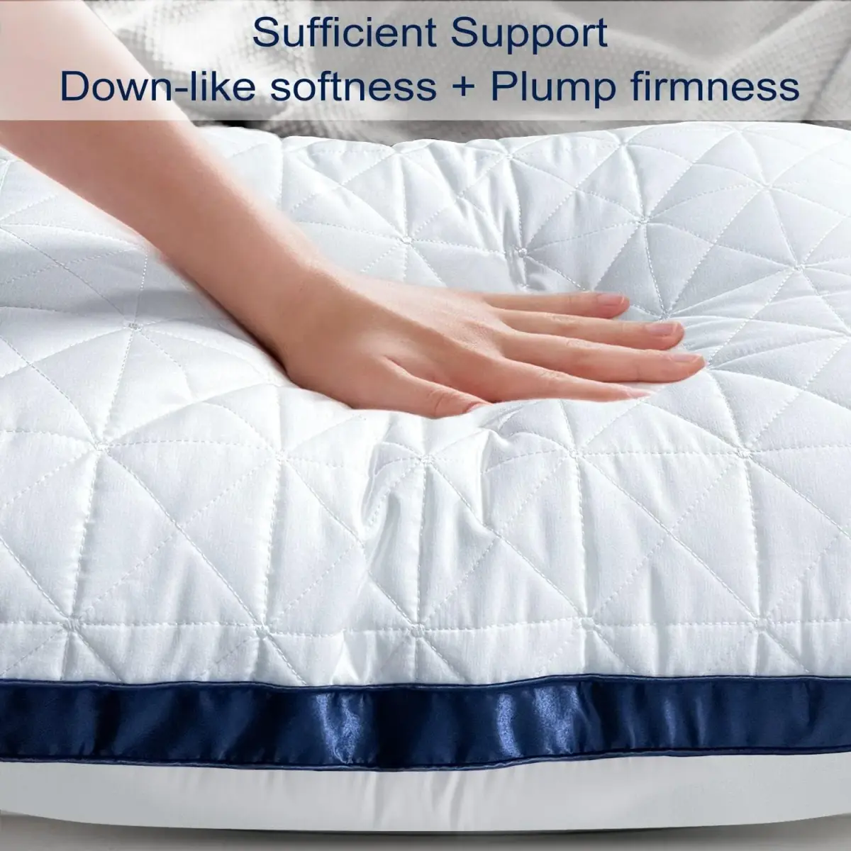 Slybear King Size Pillows Set of 4 | Cooling Hotel Luxury Bed Pillows for Sleeping 4 Pack, Supportive Breathable Down Alternative Gusseted Pillow for Side Stomach or Back Sleepers (19 x 33 inch / 48.3 x 83.8 cm) - view 4