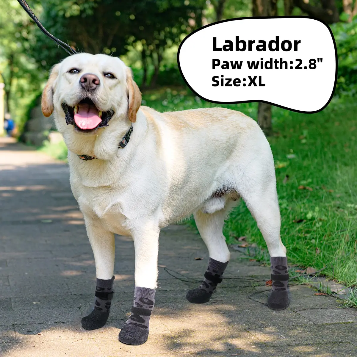 PUPTECK Anti Slip Dogs Shoes for Hot/Cold Pavement | Leopard, Small - view 6