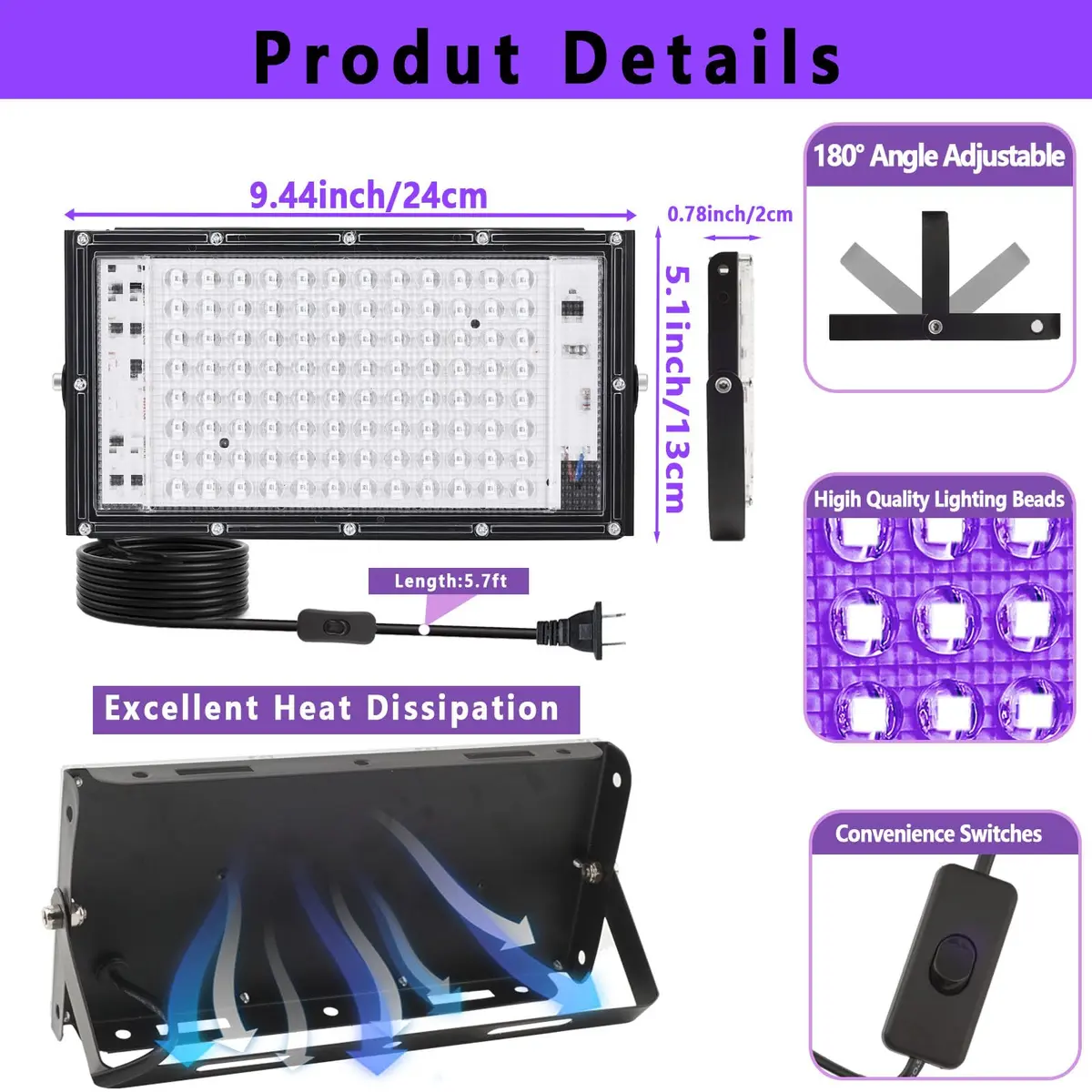 Dorhui 60W LED Exposure Unit for Screen Printing, UV Light 15.5 cm x 23.5 cm | Fast Curing for Emulsion & Cyanotypes - view 2