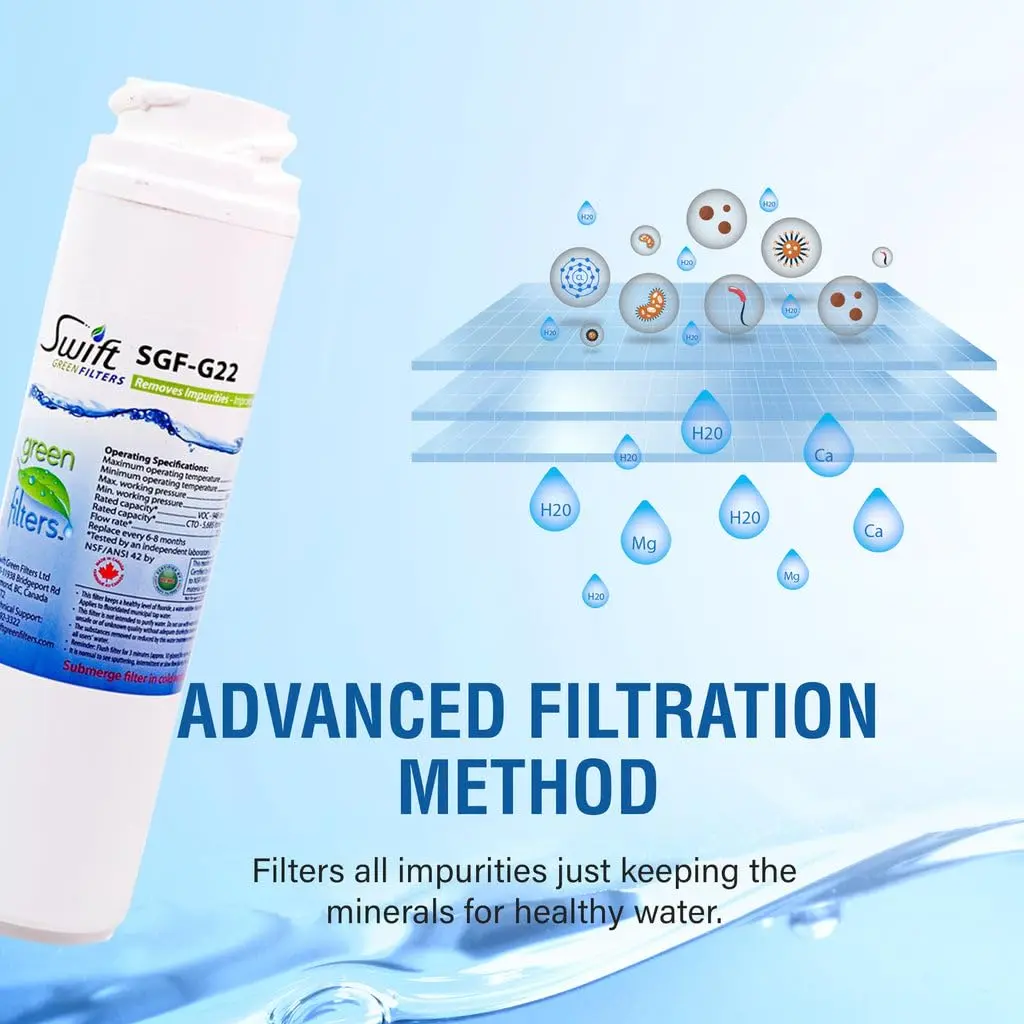 Swift Green Filters SGF-GSWF Compatible Refrigerator Water Filter for GE GSWF Kenmore 46-9914, EFF-6023A | 6 Pack, NSF Certified, 2000-Gallon Capacity - view 5