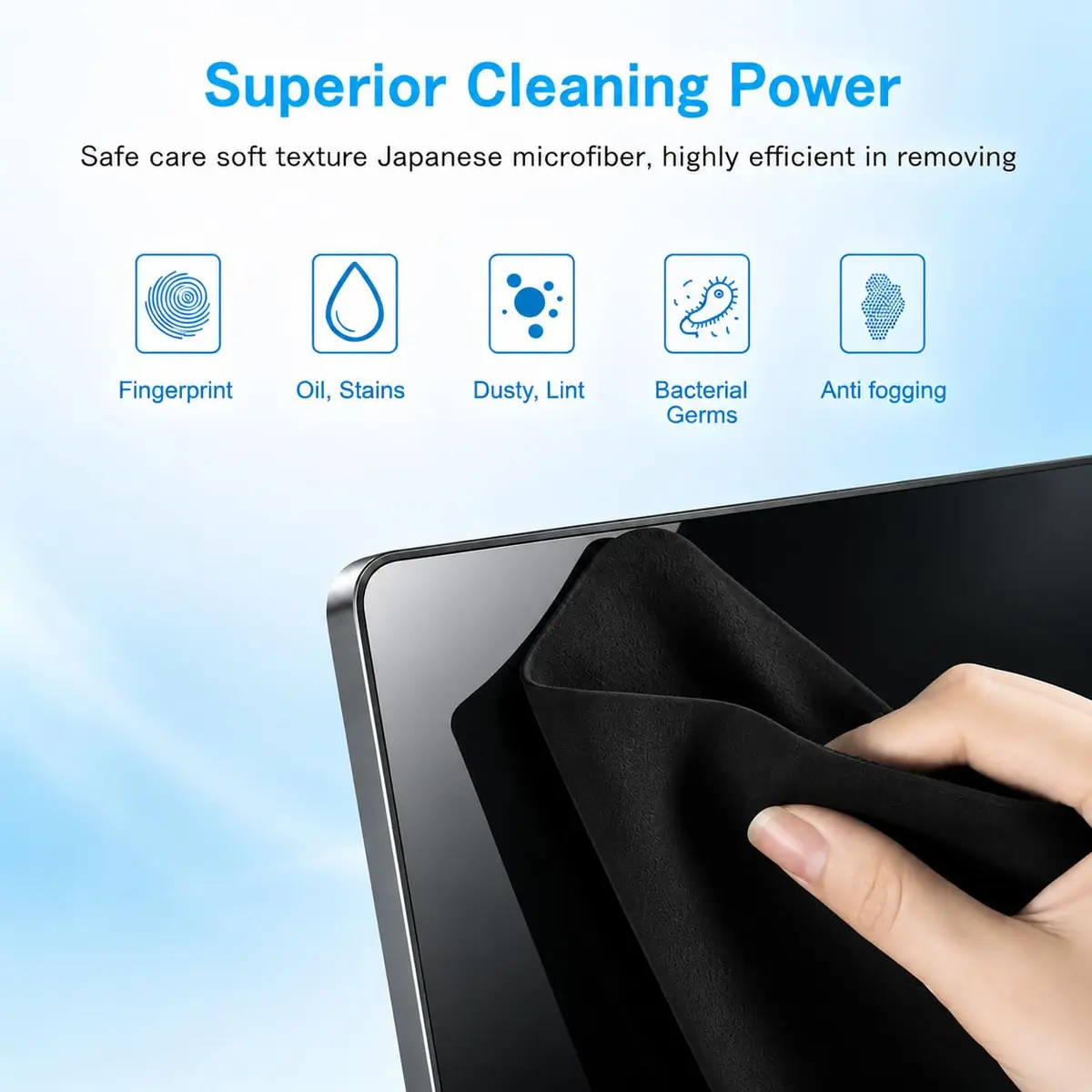 MUBUY-GOL 2 Pack Microfiber Cleaning Cloth 13" | Screen & Keyboard Protector for MacBook & Laptop - view 3