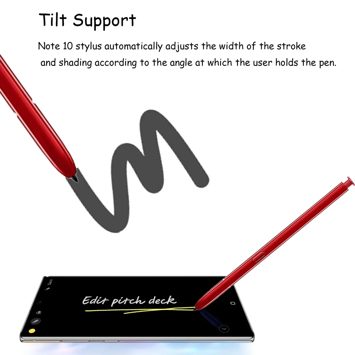 CaoXiong Replacement S Pen for Samsung Galaxy Note 10 / Note 10 Plus (Red) | 4096 Pressure Sensitivity - view 4
