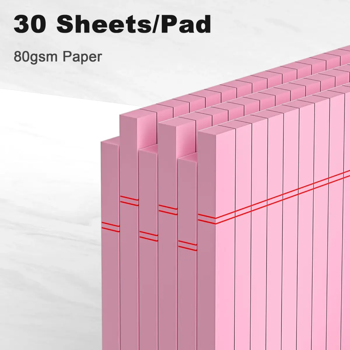 AILZFEI Pink Legal Pads 5x8 Inch (180 Pages Total) | College Ruled Writing Pads for Students & Professionals - view 3