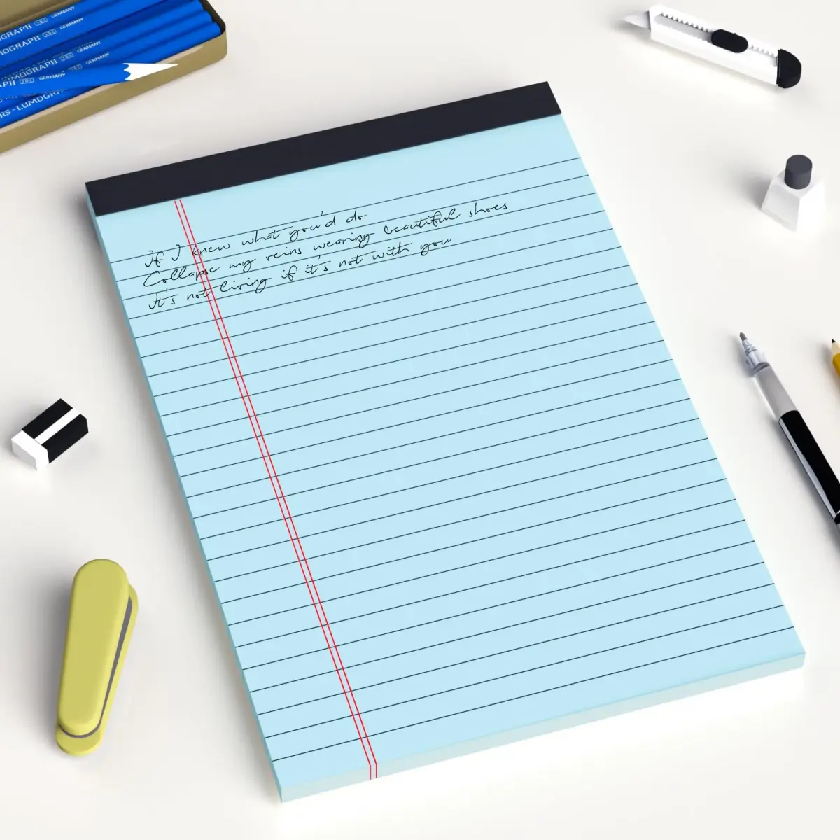AILZFEI Blue 6pcs Small Note Pad 5x8 Inch (120 sheets per pad, 720 sheets total) | College Ruled Paper for Students & Professionals - view 7