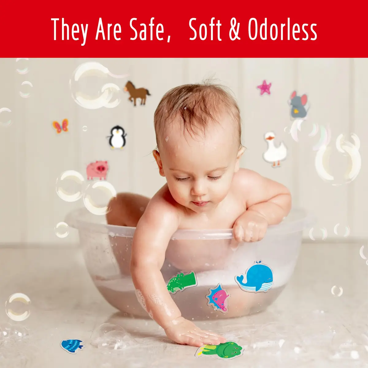 Hebayy Animal Jelly Stickers 31pcs | Reusable Thick Window Clings for Kids & Adults - view 7