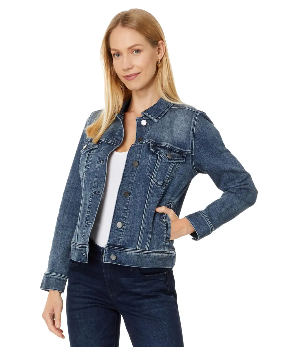 Liverpool Women's Classic Jean Jacket Stretch Denim Ponderay Large | Timeless Style & Comfort - main product image