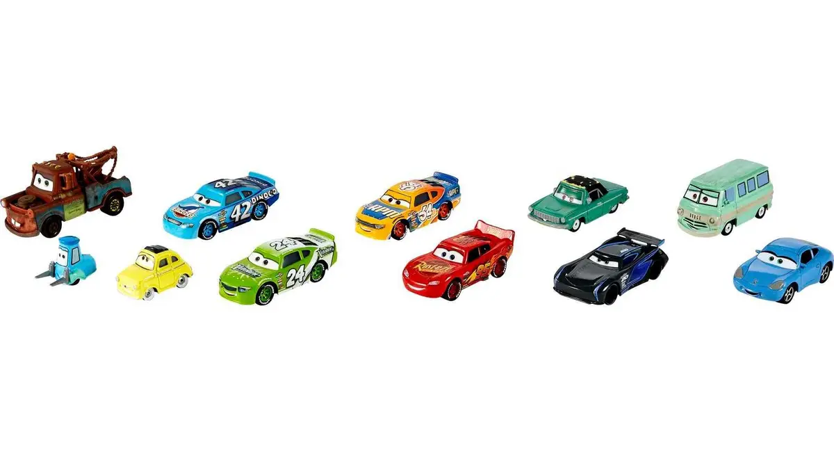 Mattel Disney Pixar Cars Transforming Mack Playset & 10 Die-Cast Mini Racers Bundle | Age-Appropriate Educational Toy Vehicle Set - view 6
