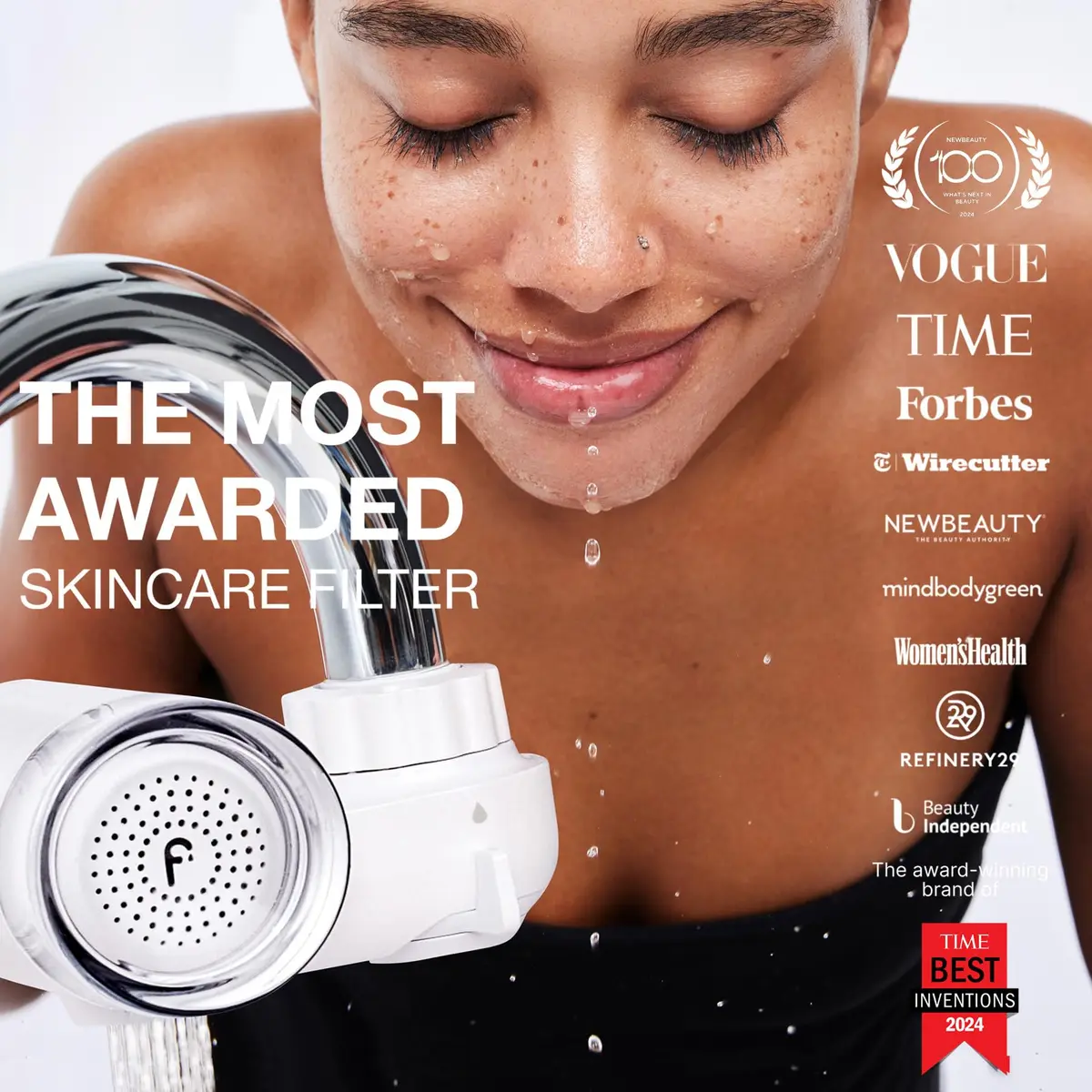 Filterbaby Skincare Filter 2.0 | Clinically Tested Bathroom Sink Filter for Skin Care (White) - view 2