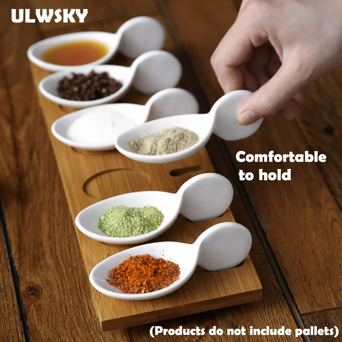 ULWSKY Porcelain Fish Shaped Tasting Spoons 10 cm (3.9 inches) - Set of 20 | Unique Appetizer Serving - view 5