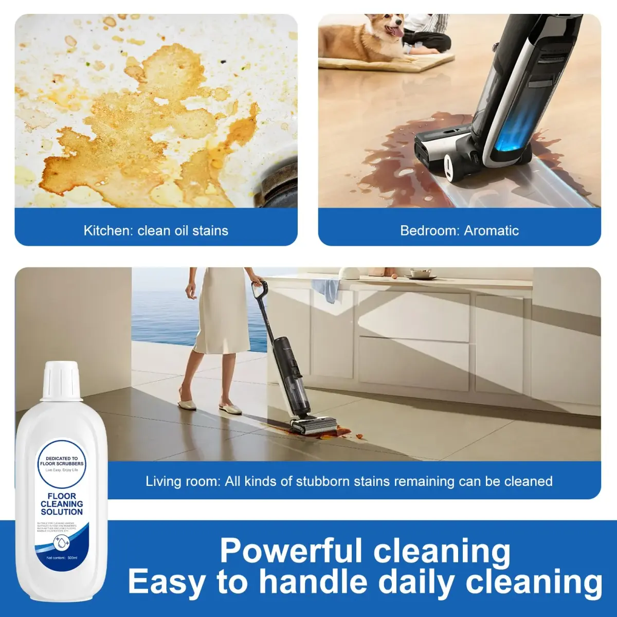 Nukisa Floor Cleaning Solution 500ml (17.63 Fl Oz) | Concentrated Formula for Tineco Vacuums - view 3