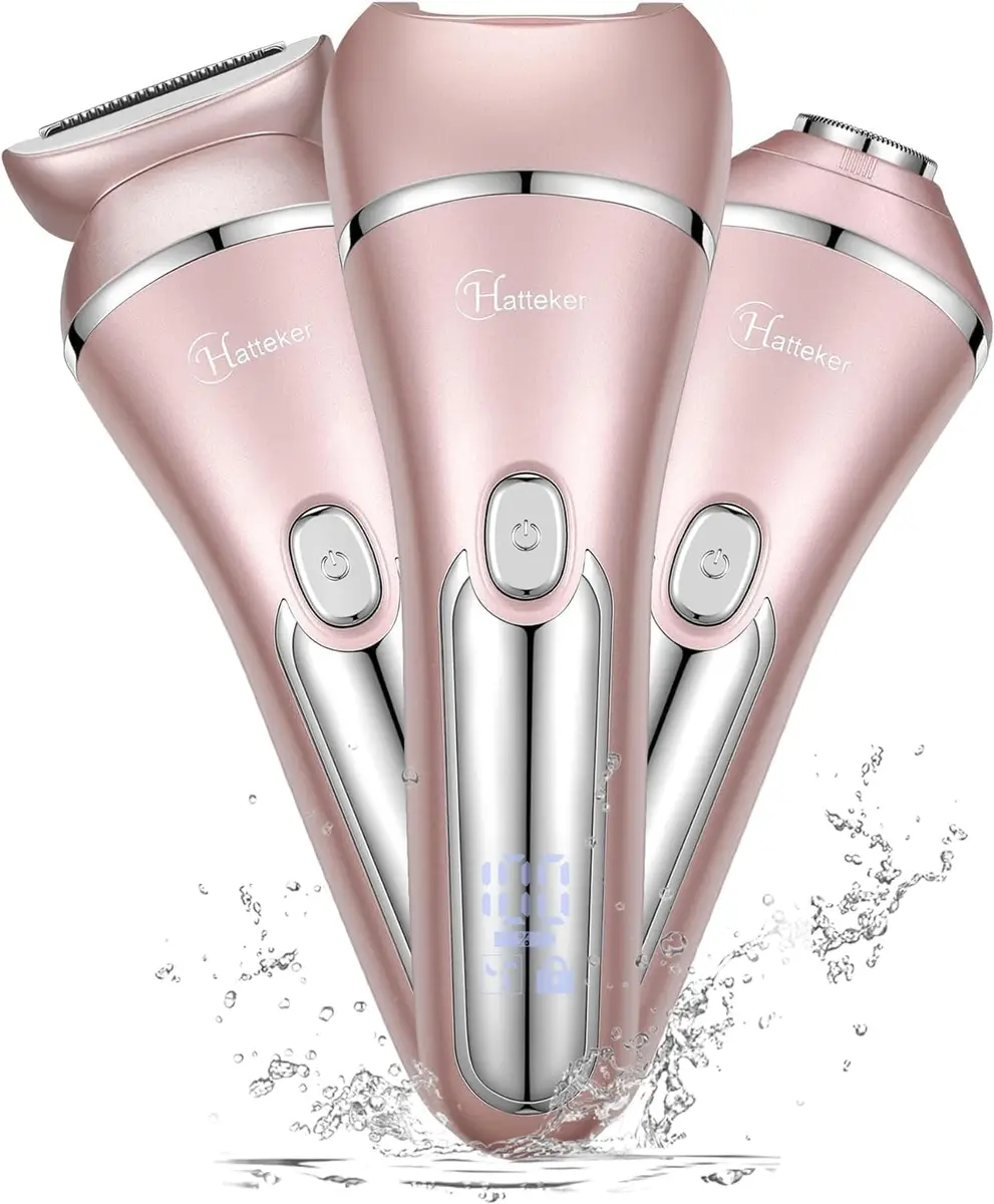 Hatteker 3-in-1 Lady Shaver & Epilator Kit 100 Min Runtime | Painless Waterproof USB Rechargeable - view 7