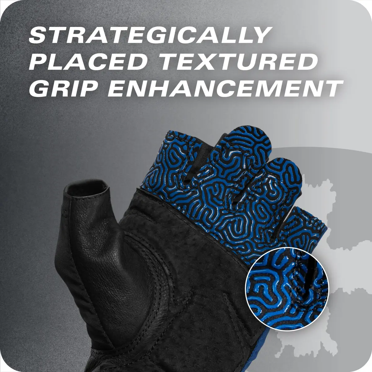 Harbinger Training Grip Wrist Wrap Gloves - Blue, Large | Enhanced Grip & Wrist Support - view 4