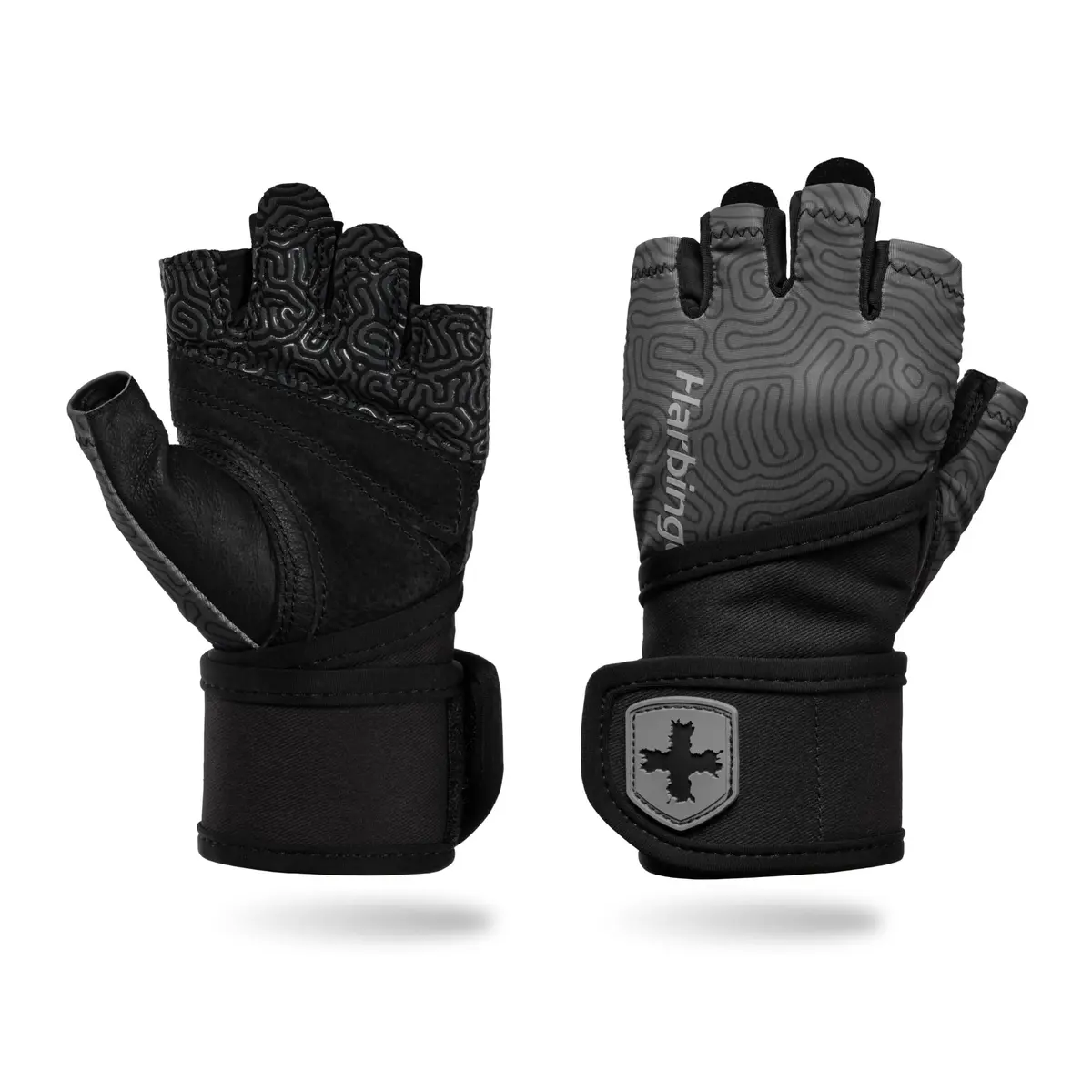 Harbinger Pro Wristwrap Gloves 3.0 Large | Enhanced Grip & Wrist Support for Weightlifting - main product image