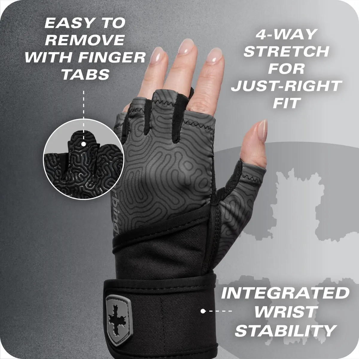 Harbinger Pro Wristwrap Gloves 3.0 Large | Enhanced Grip & Wrist Support for Weightlifting - view 8