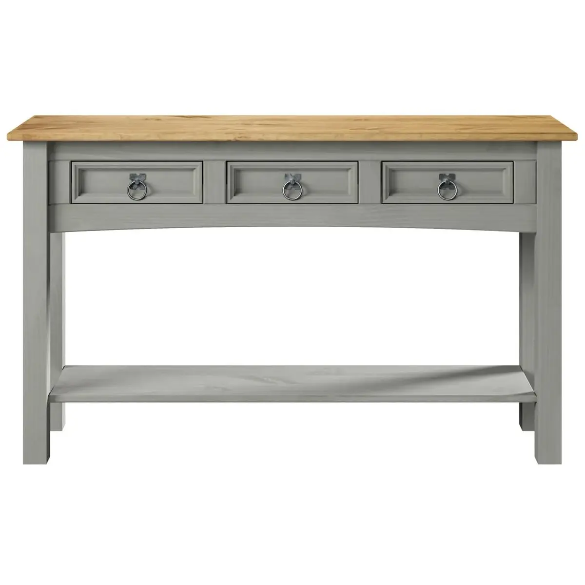 American Furniture Classics Cottage Gray Wood Hall Table Console | Farmhouse Style, Solid Pine, 47.99x12.64x28.82 inches - view 6