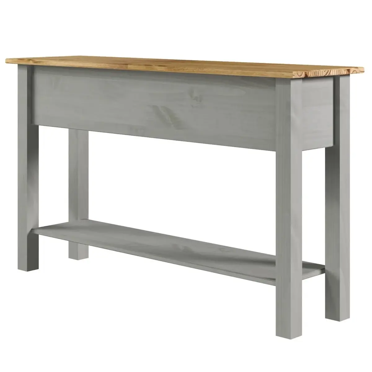American Furniture Classics Cottage Gray Wood Hall Table Console | Farmhouse Style, Solid Pine, 47.99x12.64x28.82 inches - view 7