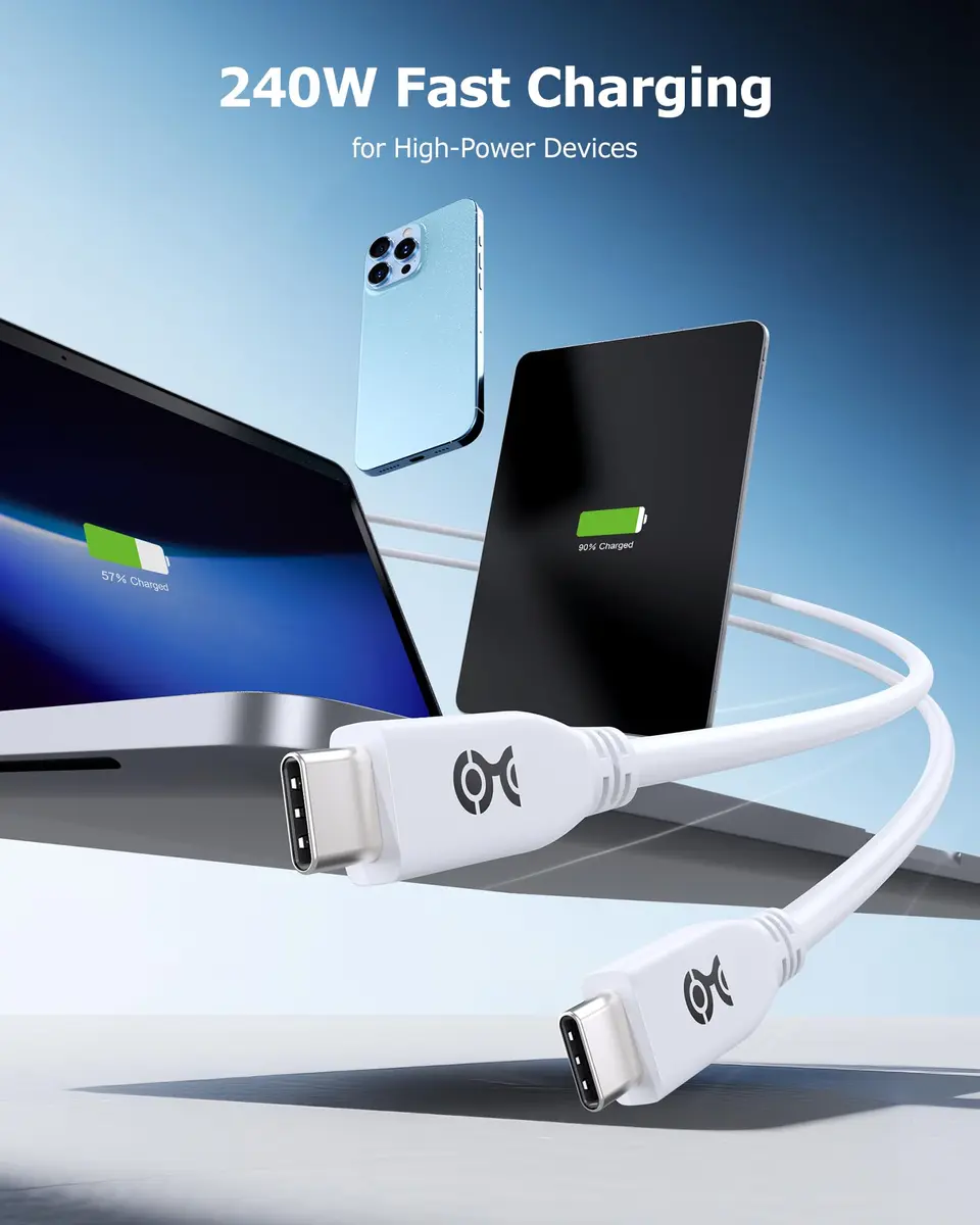 Cable Matters 40Gbps USB4 Cable, Thunderbolt 4/5 Compatible, 0.8m (2.6ft) | 240W PD, 8K Video, 40Gbps Data Transfer - view 5