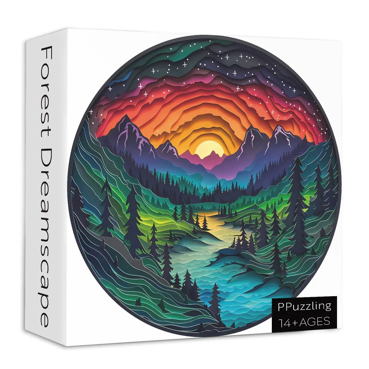 PPuzzling Magic Forest Puzzle 26.6 x 26.6 inches | 1000 Piece Challenging Art Puzzle - view 2
