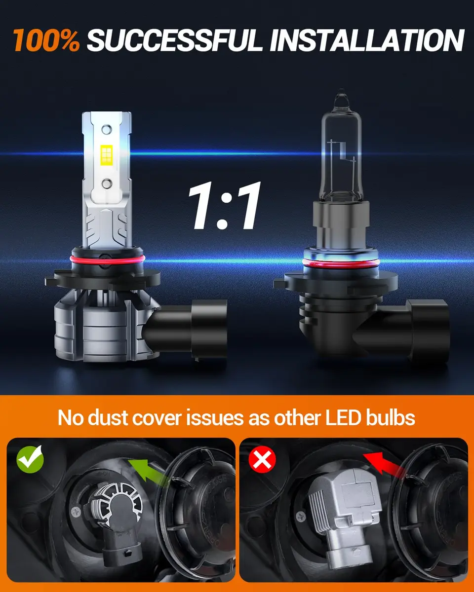 SEALIGHT H10 9145 LED Fog Light Bulbs 12000LM 6500K Cool White (2-Pack) - view 4