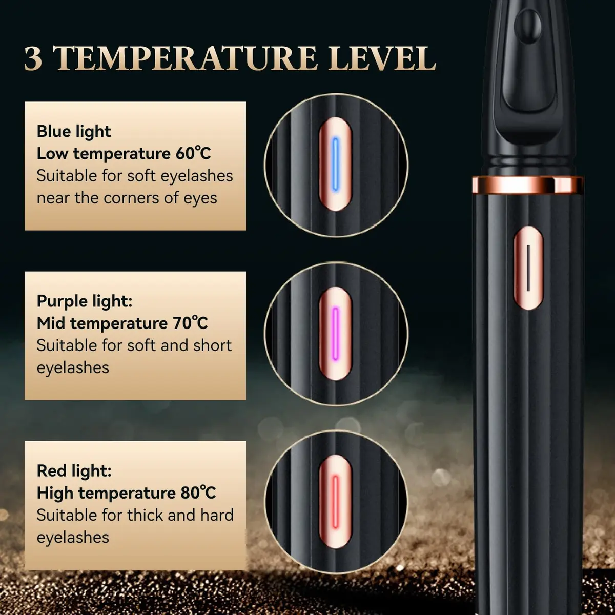 MGKO Heated Eyelash Curler M-xz2 Black | Natural Curling 24 Hours Long Lasting - view 5