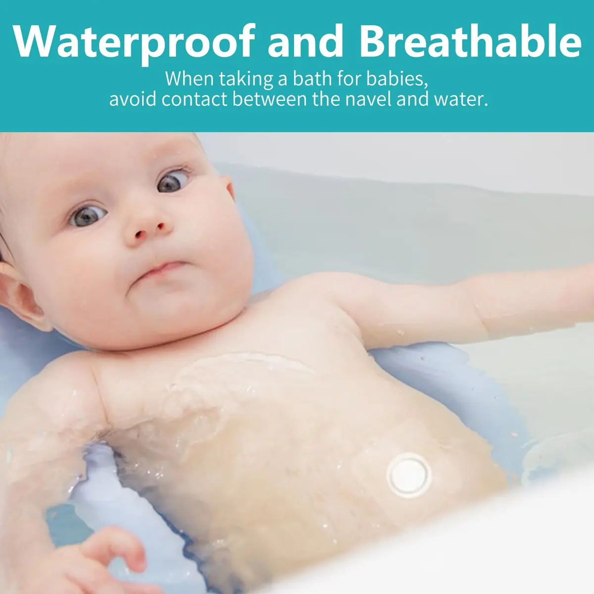 ENLUNTRA Belly Button Shaper Waterproof Cotton Pads 10×10cm | Infant Navel Support - view 6