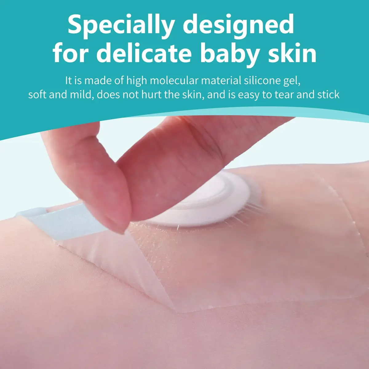 ENLUNTRA Belly Button Shaper with Waterproof Cotton Pads 8×8cm | Infant Navel Support for Baby's Comfort - view 4