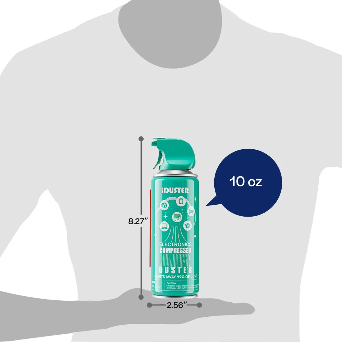 iDuster Compressed Air Duster Spray 10oz (295ml) 3-Pack | Powerful Electronics Cleaning - view 5