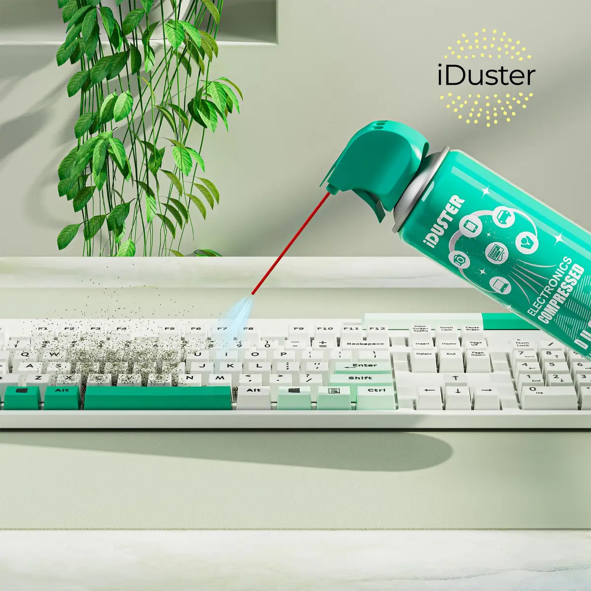 iDuster Compressed Air Duster Spray 10oz (295ml) 3-Pack | Powerful Electronics Cleaning - view 2