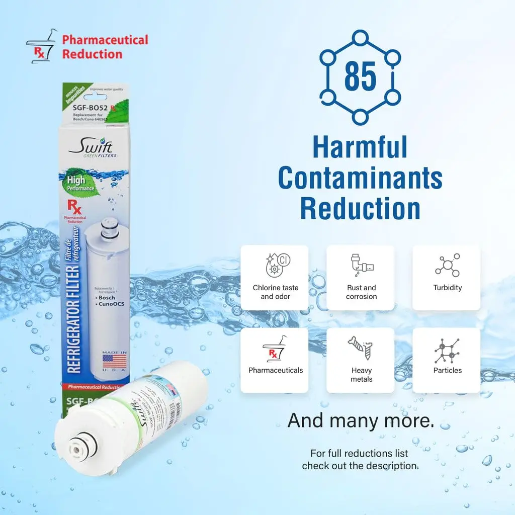 Swift Green Filters SGF-BO52 Rx Compatible Refrigerator Water Filter 6 pack | NSF Certified, 2000-Gallon Capacity, Made in USA - view 5