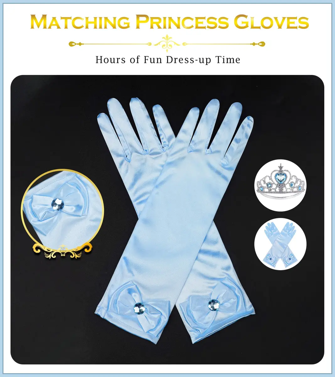 BIBUTY Princess Dress Up Accessories Princess Crown Tiara for Little Girls | Imaginative Play Set for Ages 3-6 - view 6